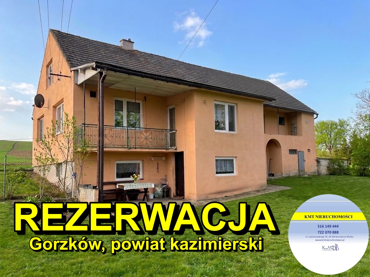 Dom z zabudowaniami, Gorzków, gmina Kazimierza Wielka, świętokrzyskie.