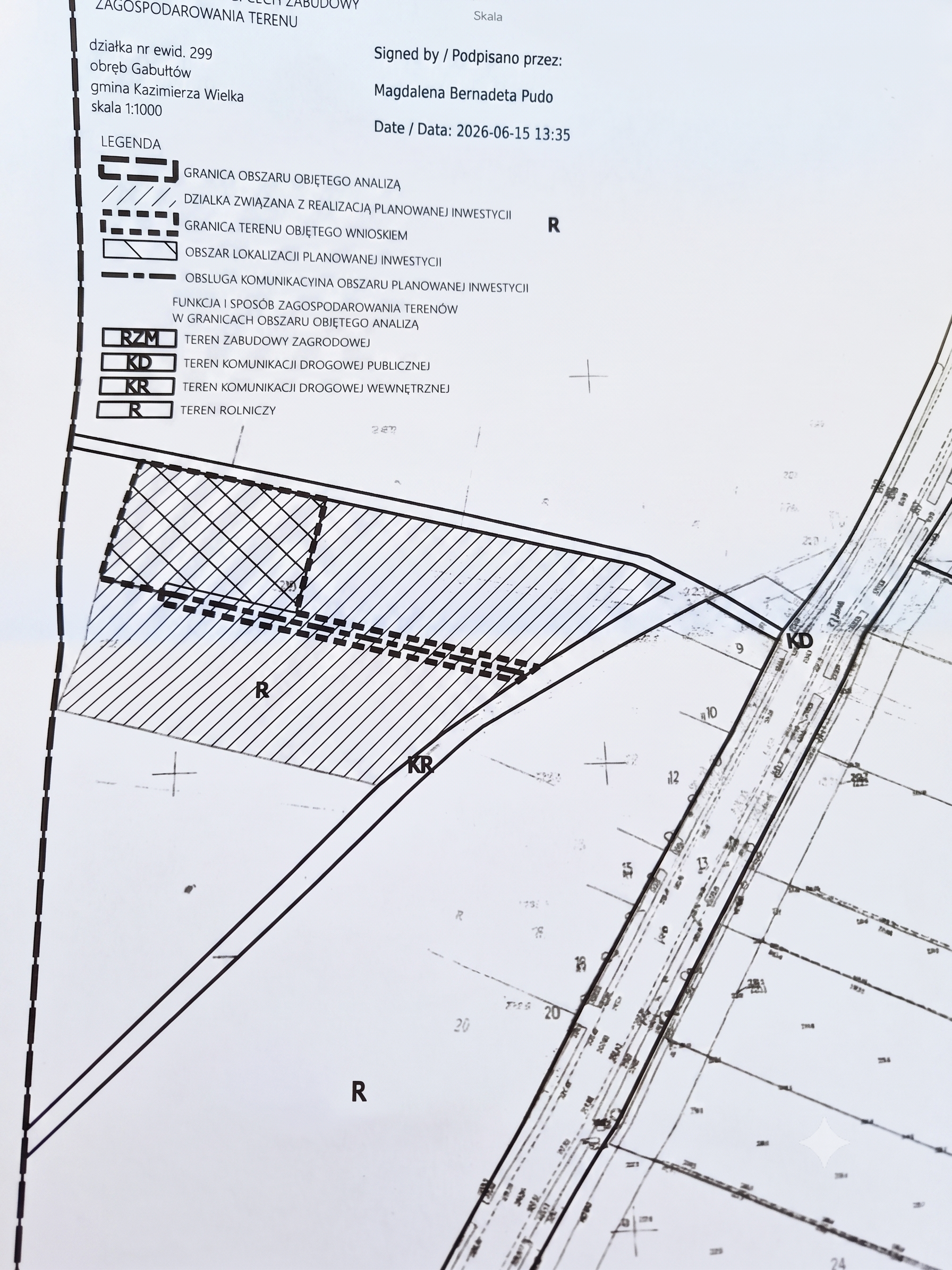 Działki z warunkami zabudowy 0,13 ha – 0,22 ha, Gabułtów, gmina Kazimierza Wielka, świętokrzyskie