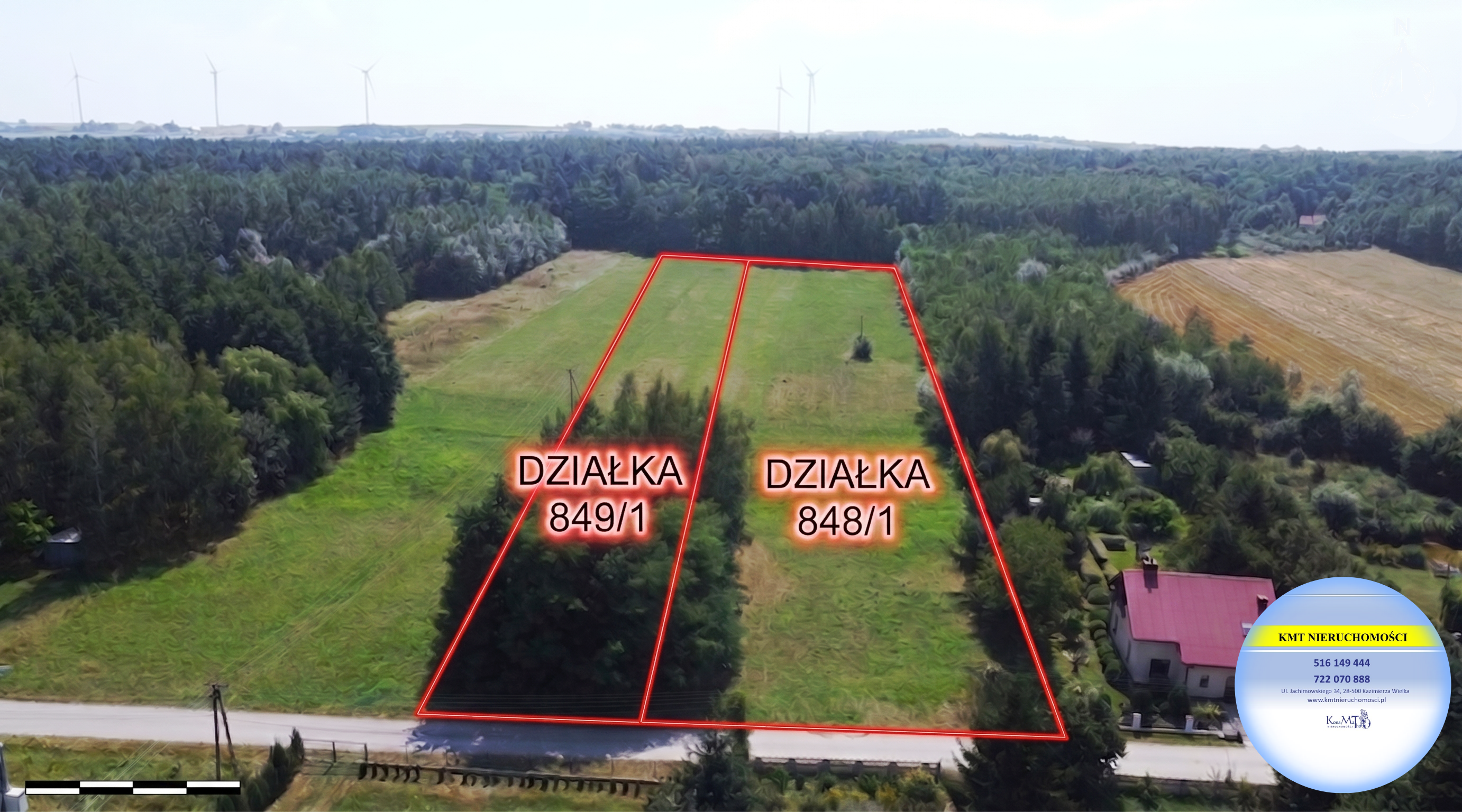 Działki 1,09 ha, Zagajów, gmina Czarnocin, świętokrzyskie