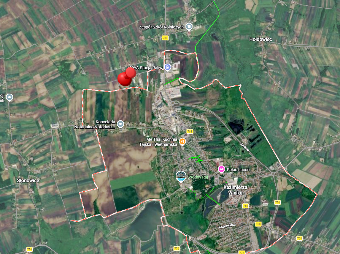 Działka 0,12 ha z warunkami zabudowy, Cudzynowice, gmina Kazimierza Wielka, świętokrzyskie